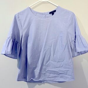 Jcrew Button Back Flutter Sleeve Top Size 8